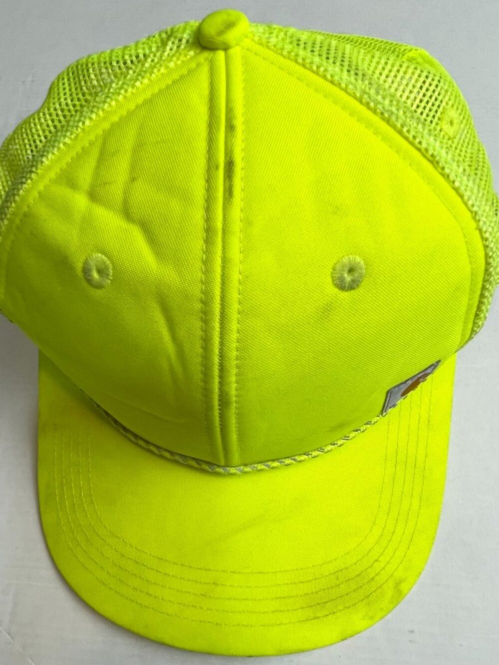 Carhartt Trucker Hat Men's Adjustable Neon Yellow Hi-Vis Snapback Mesh